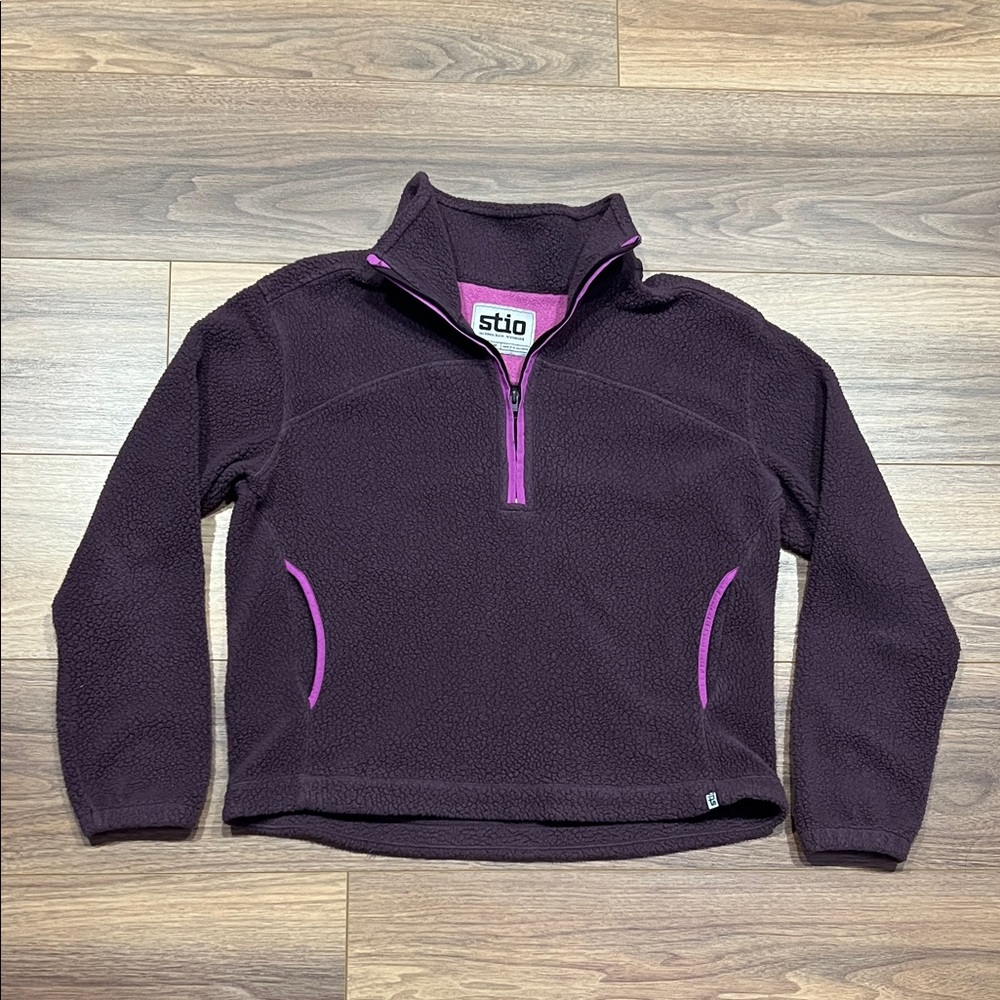 Stio Rawlins Shearling Fleece Pullover in Purple Size Medium